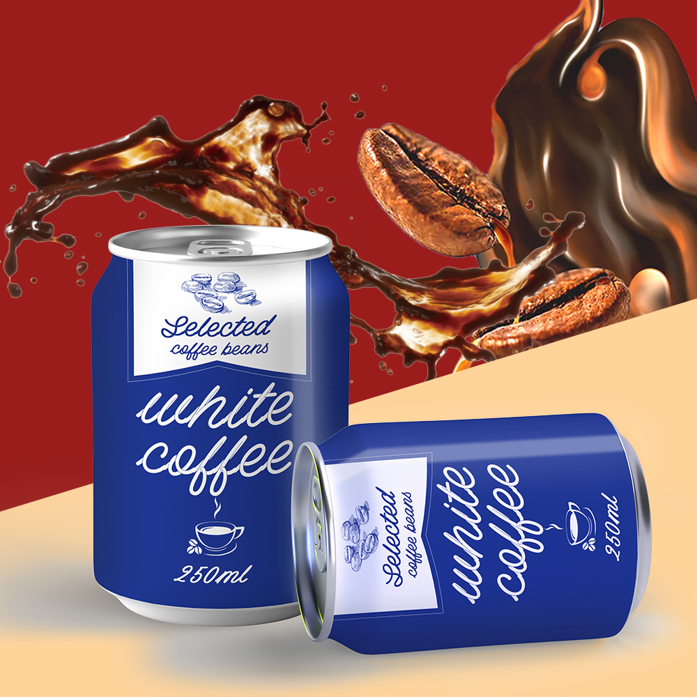 製造商自有品牌即飲液體混合無糖黑咖啡風味飲料