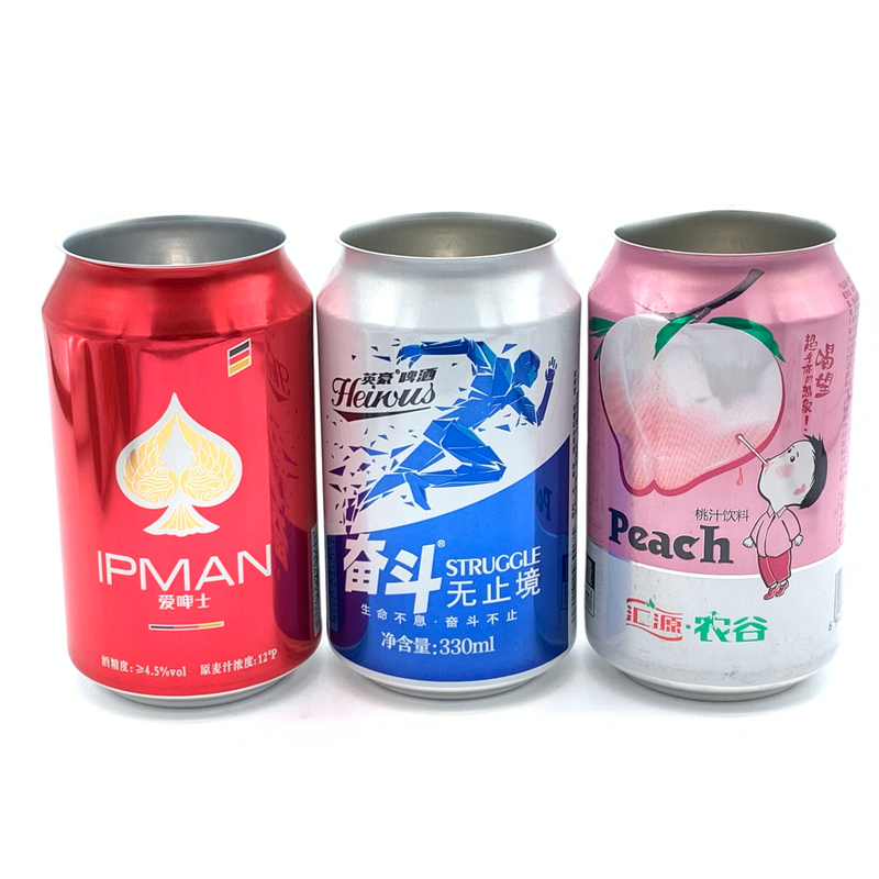 工厂定制 330 毫升标准苏打啤酒饮料罐 Bpani 免费空白圆形铝罐