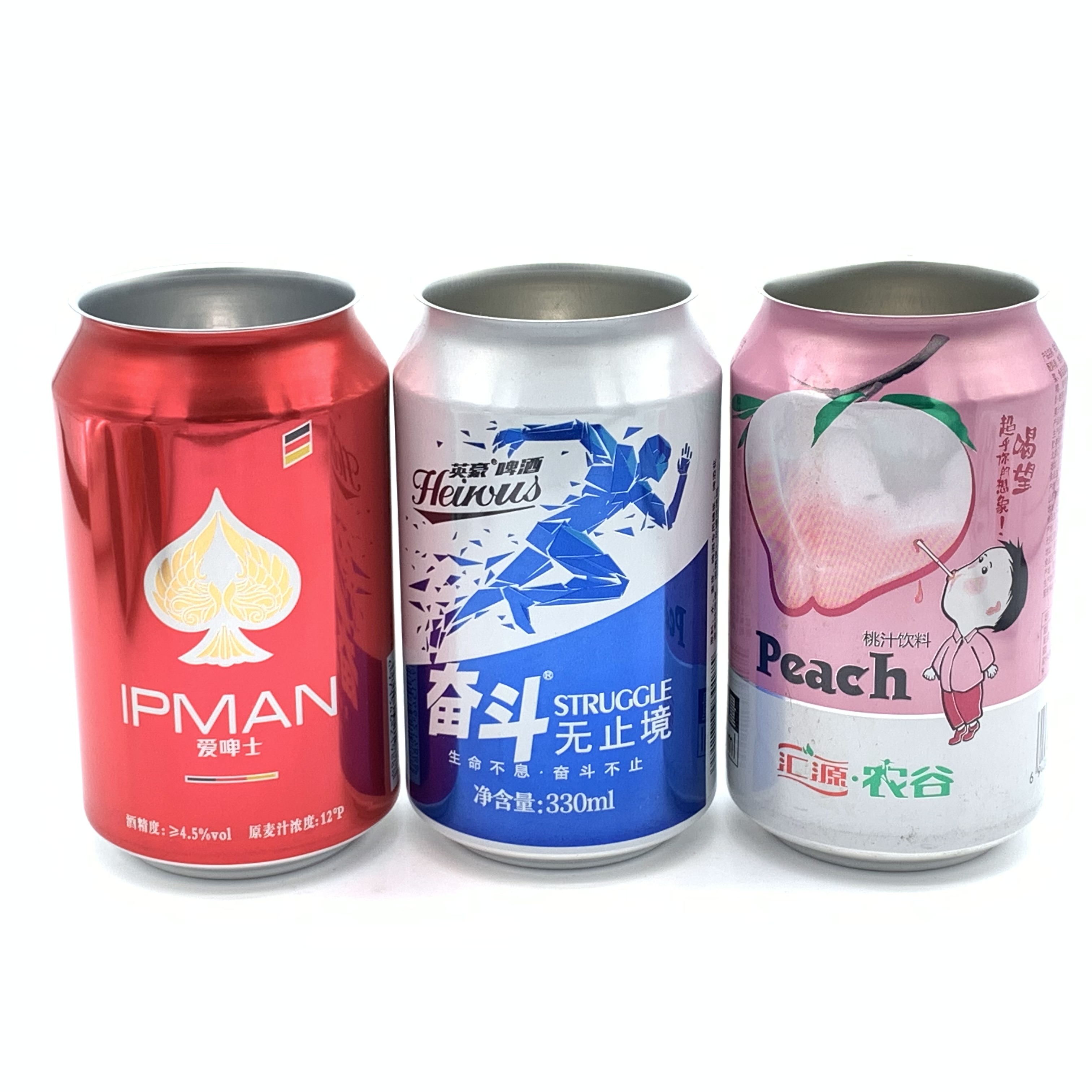 330ml 标准空标准圆形铝罐果汁饮料供应商 