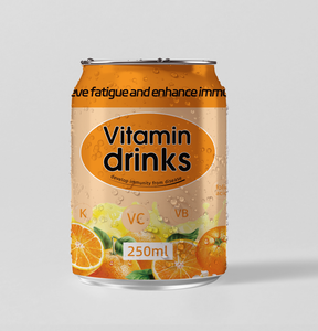  OEM 自有品牌 250 毫升罐裝檸檬味維生素 C 起泡能量水軟飲料