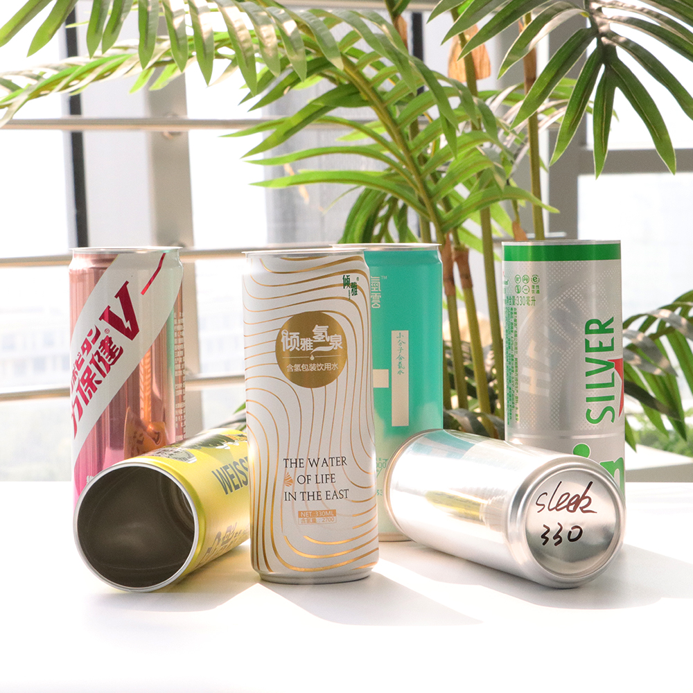 定制印刷空罐 250 毫升超薄铝制软能量饮料饮料罐