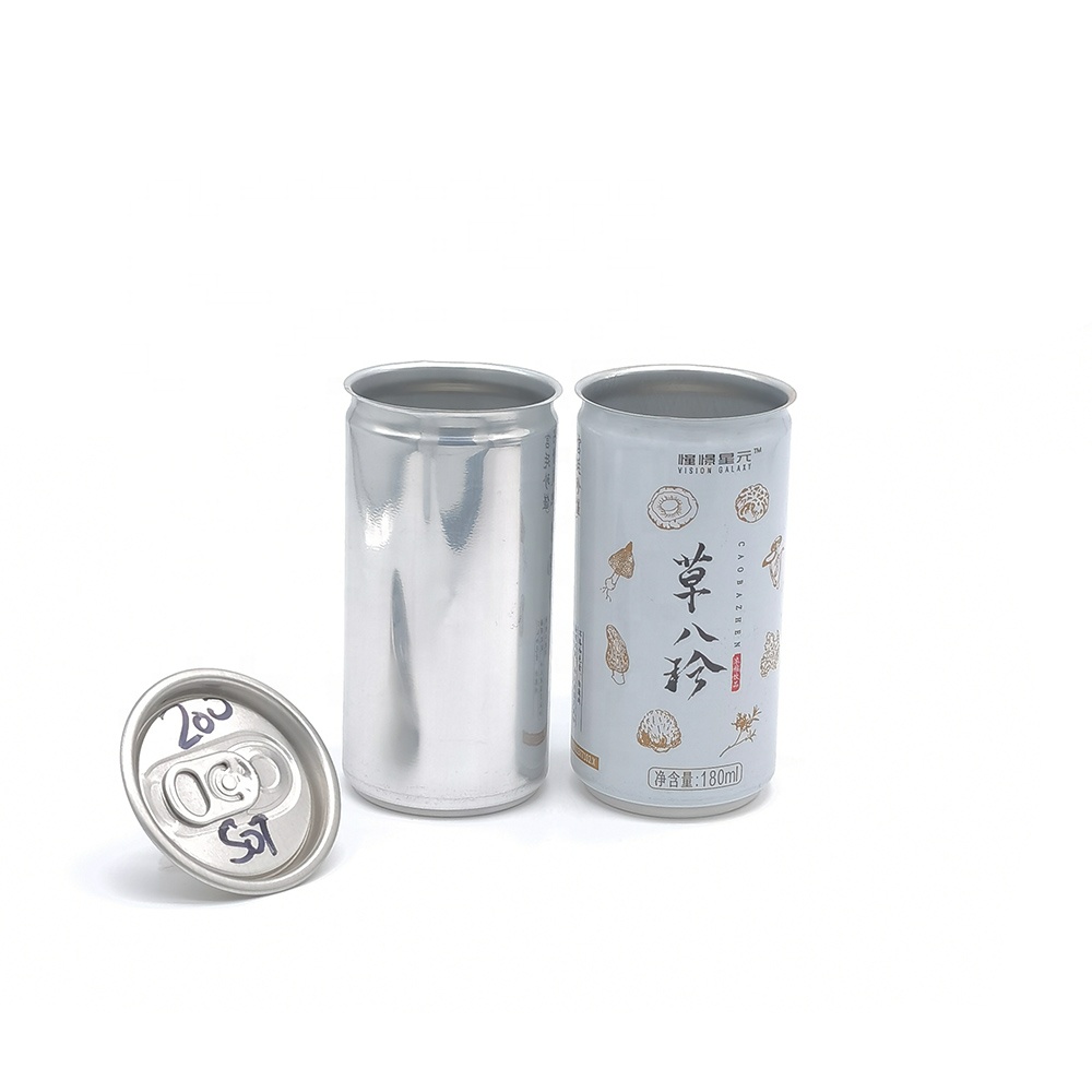 定制 185 毫升超薄空白空印刷普通鋁製能量飲料包裝罐