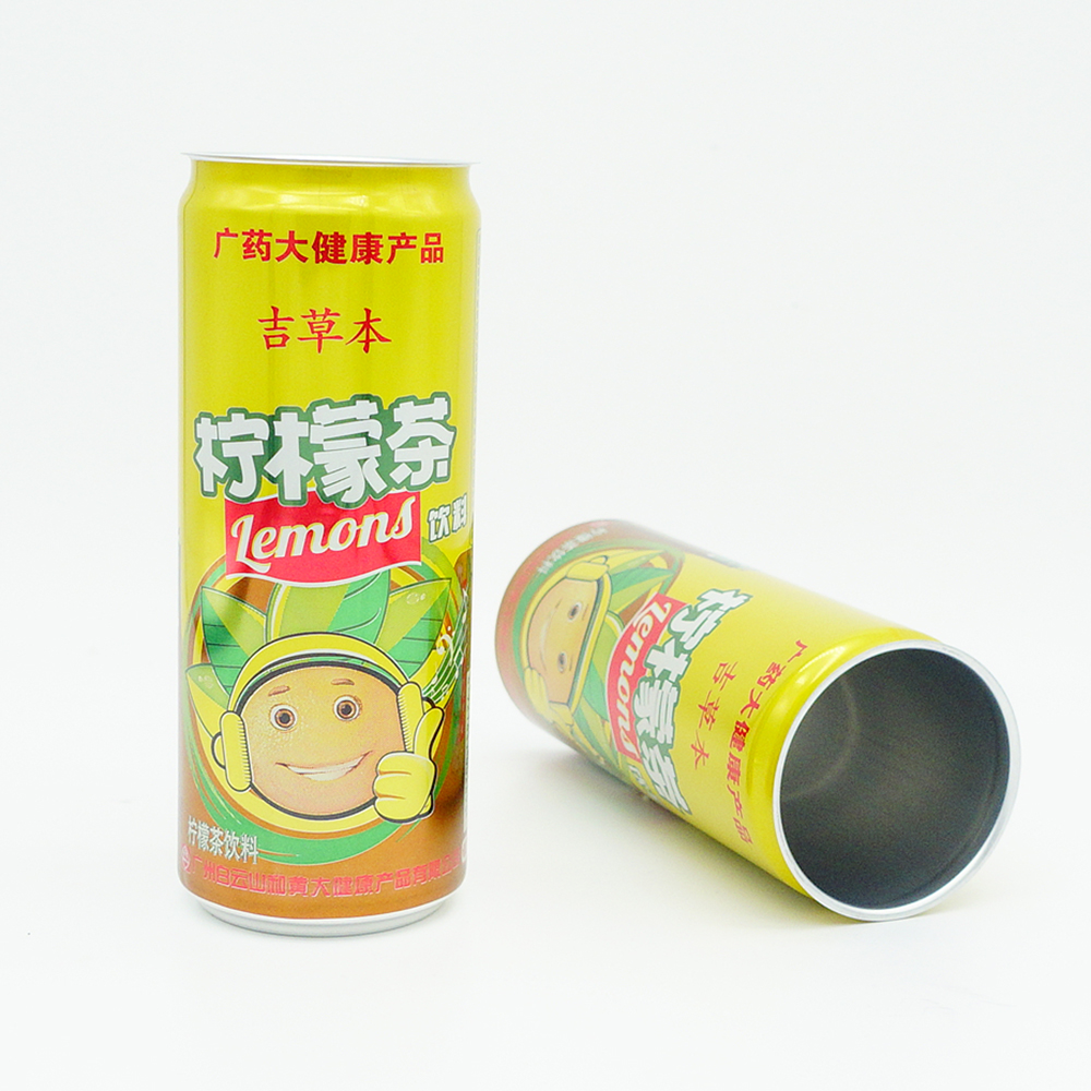 批發兩片罐單次性330ml空白圓形鋁製印刷飲料軟飲料包裝罐