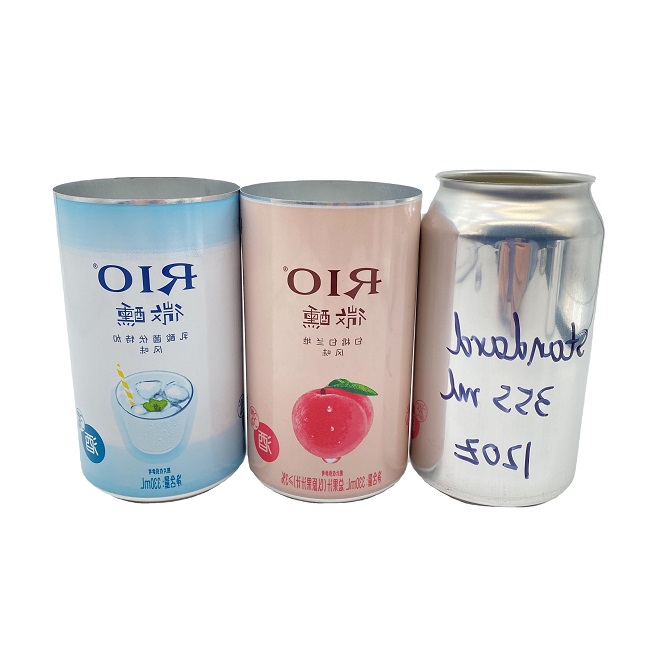 定制355ml标准空白铝罐和饮料包装盖 