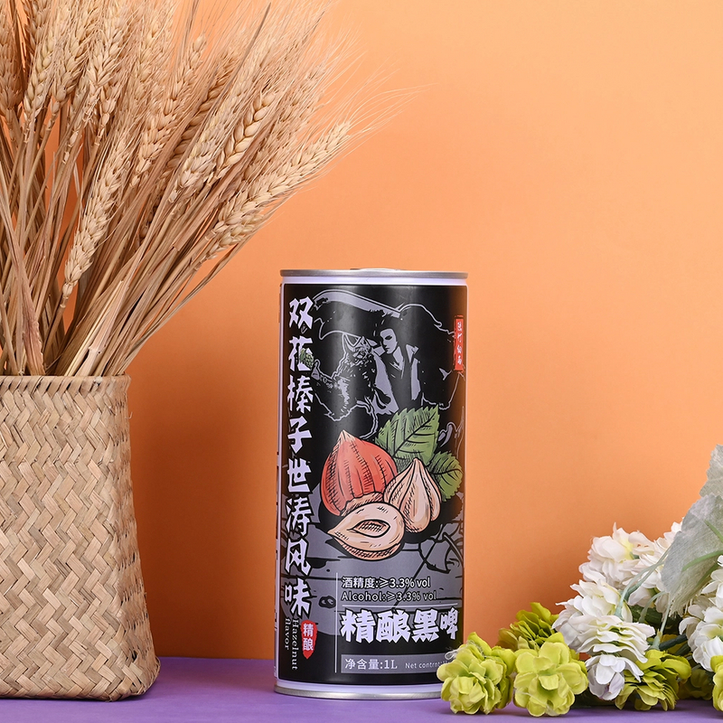 中国工厂 330ml 500ml 1000ml 榛子烧焦麦芽混合精酿黑啤酒