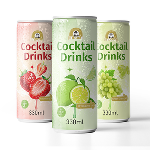 OEM 3-8% 酒精罐装硬苏打水葡萄柚味起泡混合鸡尾酒