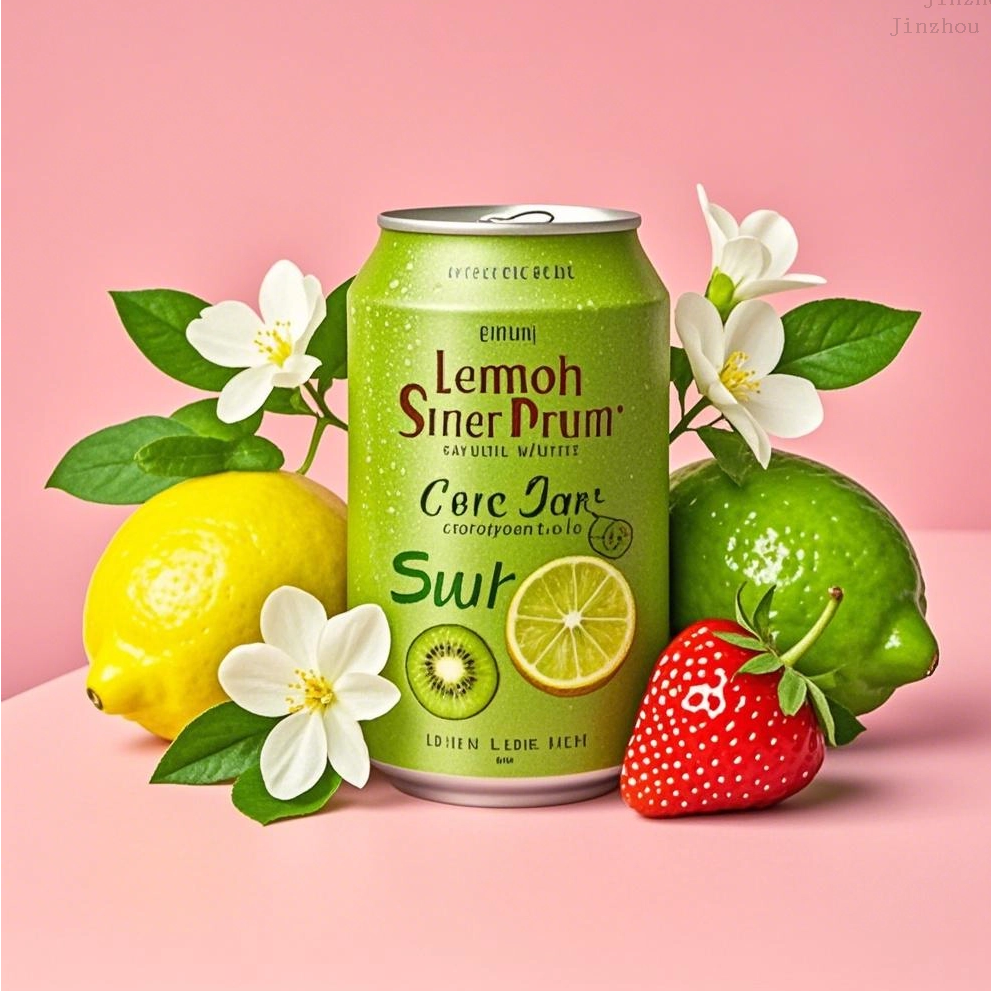 金州飲料定制檸檬味罐裝果汁碳酸飲料
