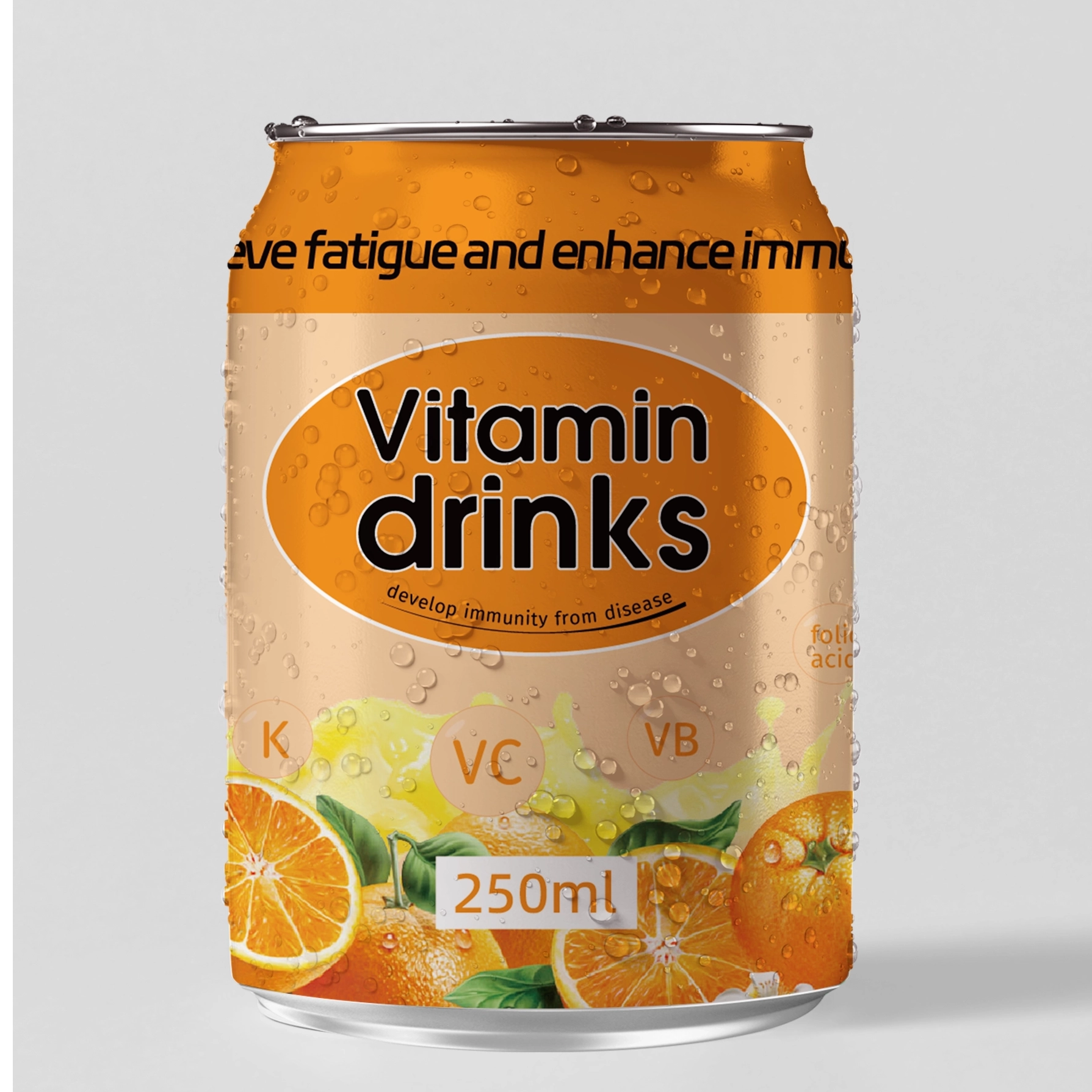  自定義250毫升粗短的空印刷鋁能量飲料包罐 