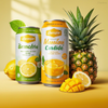 饮料厂定制自有品牌接受柠檬芒果菠萝罐头天然热带果汁混合风味起泡饮料